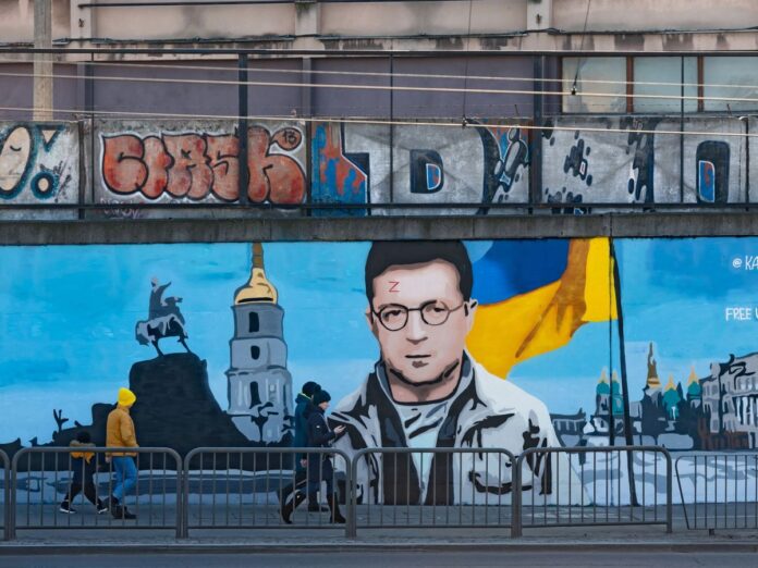 Ucrania pintada Zelenski